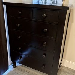 Gorgeous Espresso 6 Drawer Wood Dresser