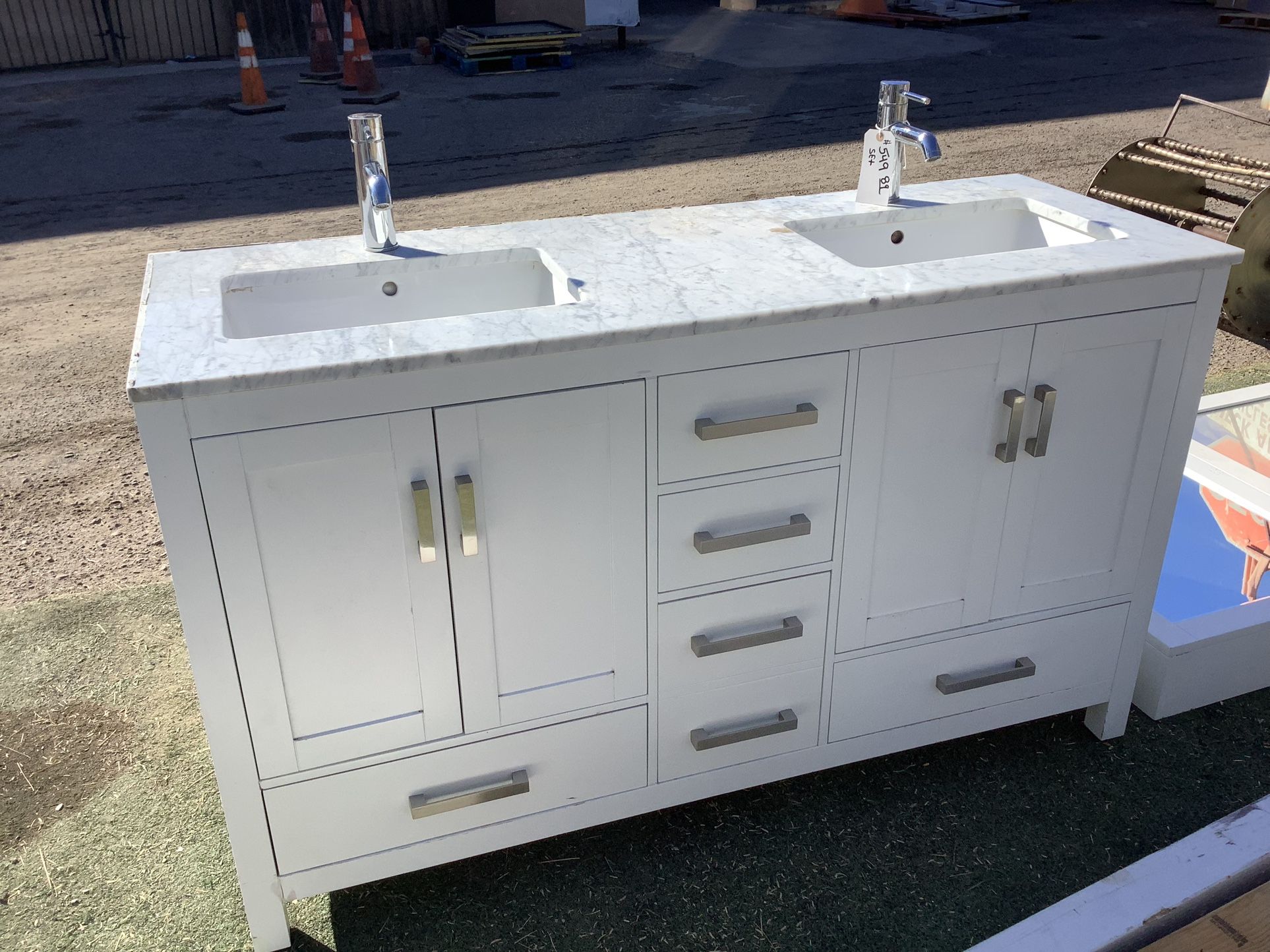 60 in. Double Sink Vanity w/ 2-Medicine Cabinets