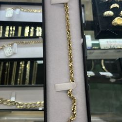 Rope bracelet 10k 12.5 grams 8in