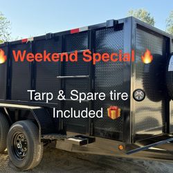 New 8x4x12 Scissor Lift Hydraulic Dump Trailer With Accessories 🔥