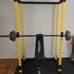 Hulkfit Power Cage Bench Barbell Etc