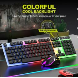 Wired Gaming Keyboard and Mouse Combo with Led Light
