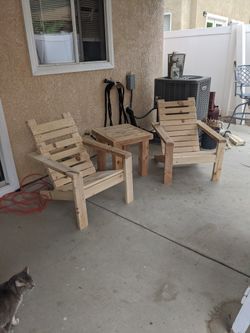 Adirondack Chairs And Table