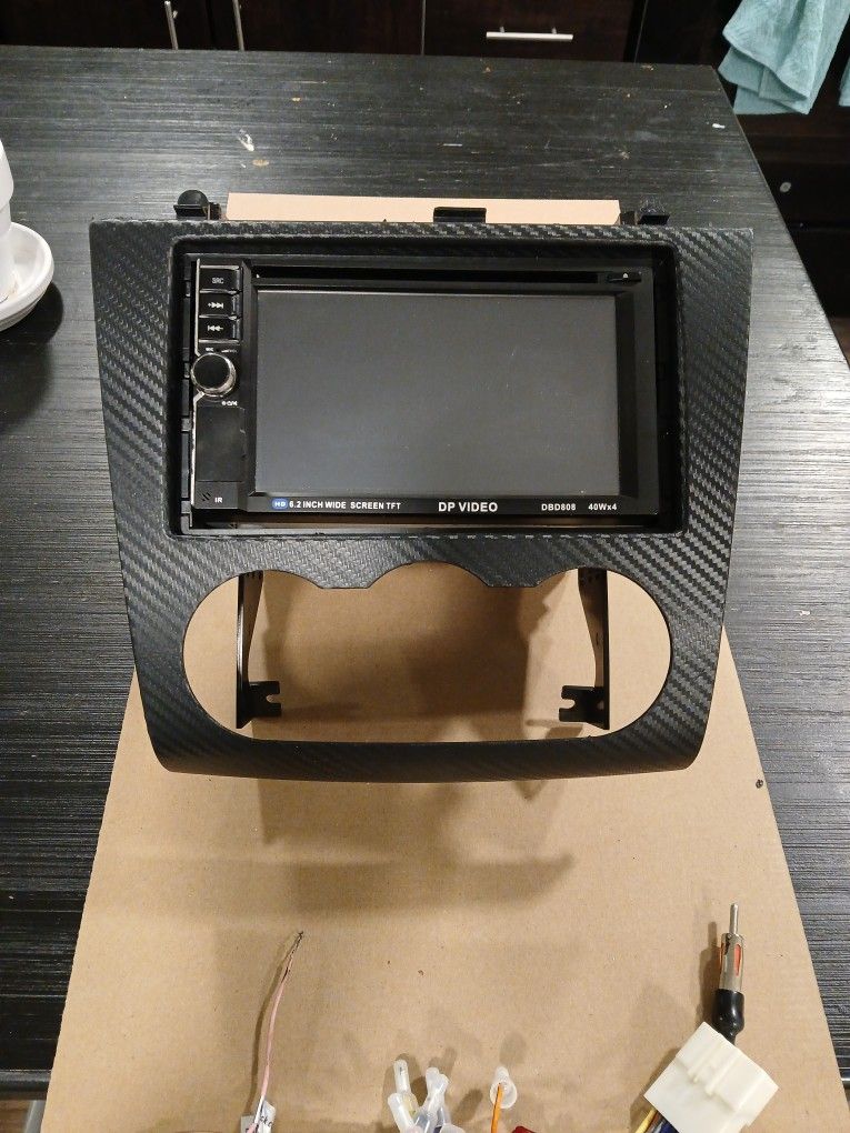 Touch Screen Stereo with Wireing and Carbon Fiber Dash Bord Frame