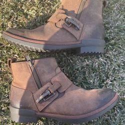 UGG CHEYNE COCONUT SHELL LEATHER ANKLE WATERPROOF BOOT US 5.5 