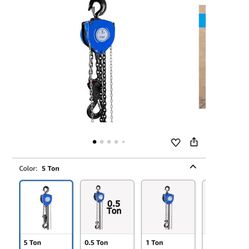 Tractel Manual Chain Hoist | 5 Ton - 10000 lbs Capacity | 20 ft Steel Chain | Industrial-Grade Steel for Construction, Workshops, Garages | Tralift 19
