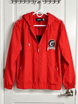 Cookies Clothing Red Logo Hooded Windbreaker Jacket Men’s Large NWT