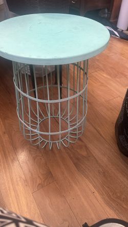 Aqua blue Metal Small Table 