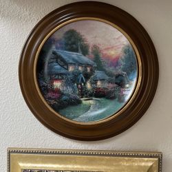Thomas Kinkade Plate With Frame