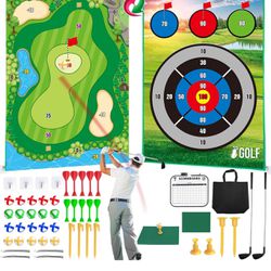 Brandnew Golf Chipping Game Mat - Chip Games Sticky Practice Golf Game Set for Adults Kids Indoor Outdoor Backyard Garden Party