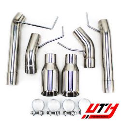  Ford Mustang 05-10 V8 GT / GT500 2.5" Dual Axle Back FlowMaxx Exhaust, Straight Pipe