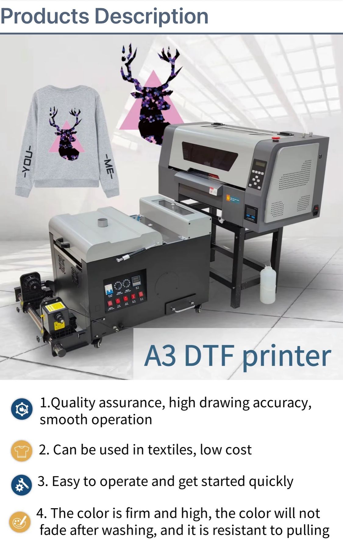 A3 DTF Commercial/industrial Printer+Oven Shaker (FIXED PRICE)