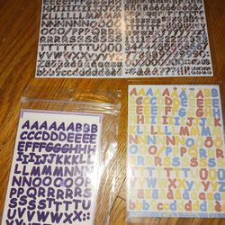 3 NEW Creative Memories Letters And Numbers Sticker Packs 