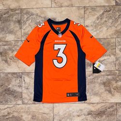 Nike NFL Denver Broncos Russell Wilson #3 On Field Jersey Orange Size Small