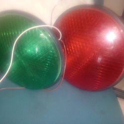 Red Green traffic Lights Stop Go 12 Inch 