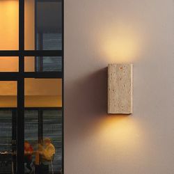Travertine LED Outdoor Wall Lighting Modern Waterproof IP65 Outside Wall Sconce
