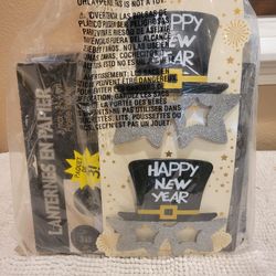 New Year Party Decorations. New. Glasses, Large Ballons, Lanterns, 7' Wall Hangings. And More.