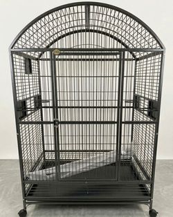 Large A&E Dome Top Parrot Cage - Wrought Iron (40x30)