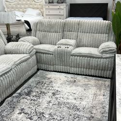 Power Reclining, Power Headrest Sofa/ Loveseat