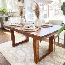 Custom Dining Table Farmhouse Country French Modern Rustic Solid Wood Set Restoration Hardware Insp Bench Hand Built Round Oval Counter Breakfast  