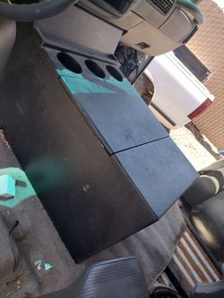 Chevy Express van custom console for 12-in woofer
