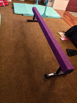 Purple Adjustable Gymnastics Balance Beam