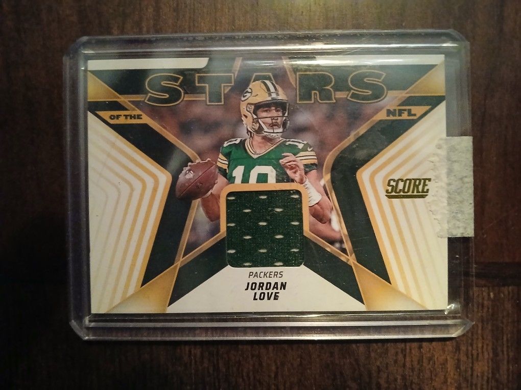 Jordan Love Memorabilia Patch Football Card 