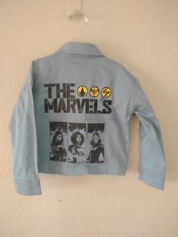 New Disney The Marvels Girls Denim Long Sleeve