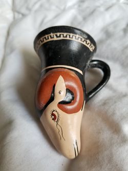 1962 hand made reproduction Greek drinking urn, hand painted