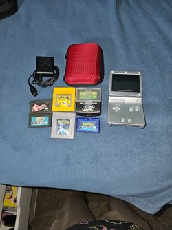 GameBoy Advance SP with games & GameShark