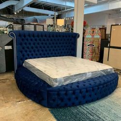 🆕Sansom Queen Velvet Bed$10 Down Payment Financing and delivery Available 