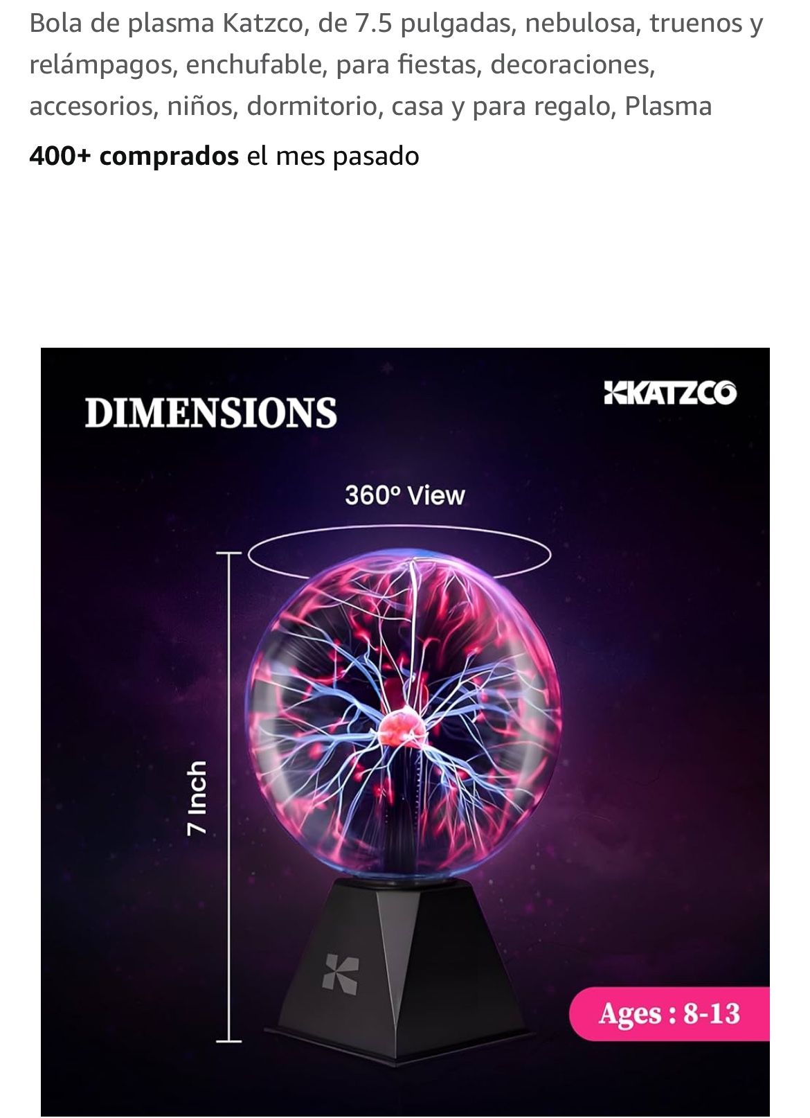 Lámpara Plasma Ball