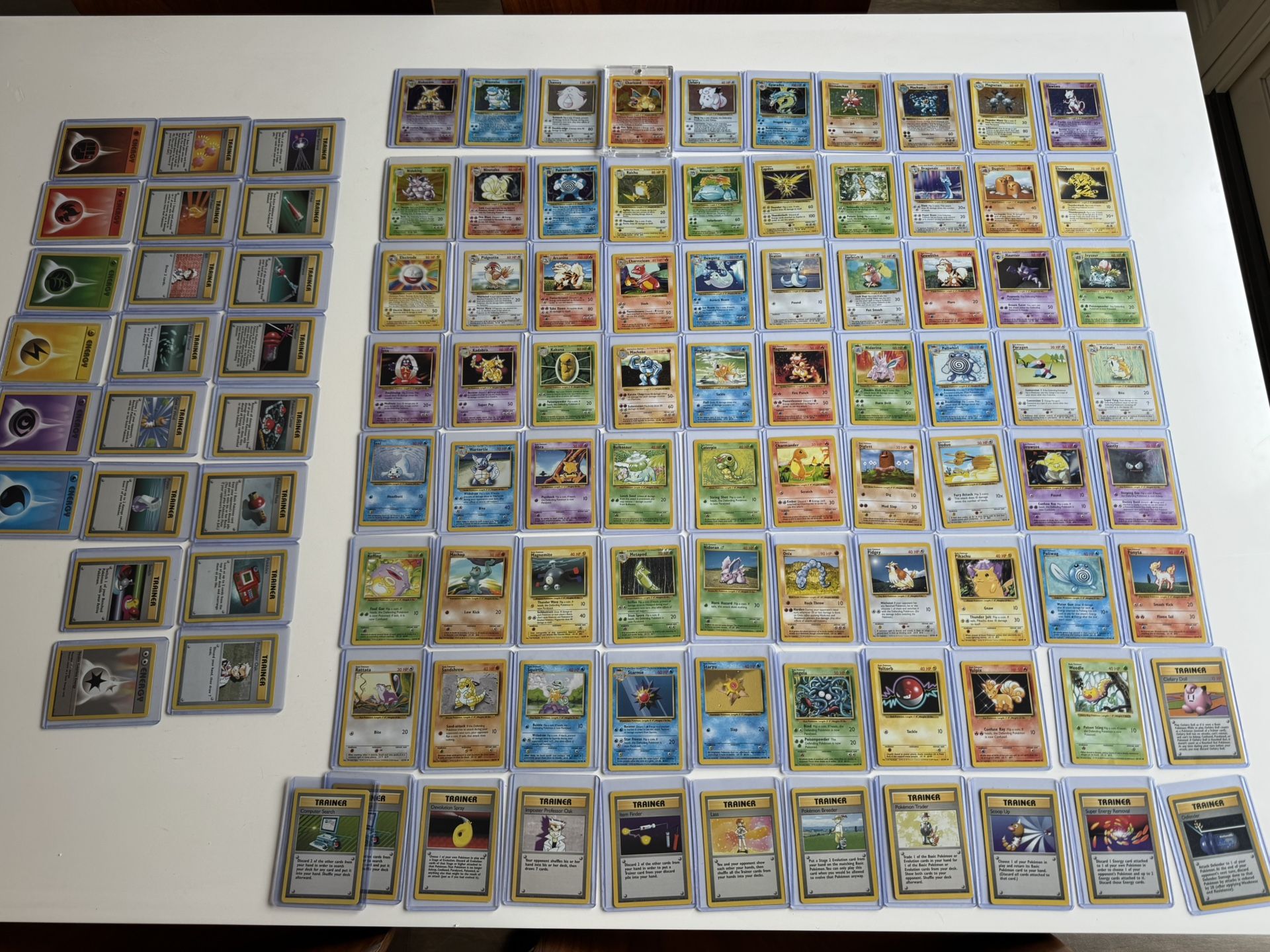 1999 Pokémon 100% Complete Base Set - 102/102 - Holo Rare Old Pokemon Cards