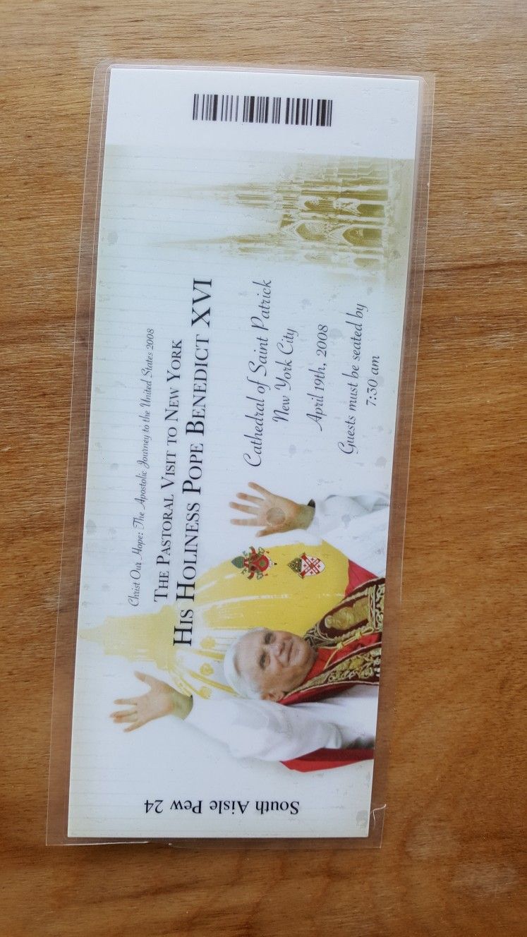Pope Benedict XVI Ticket