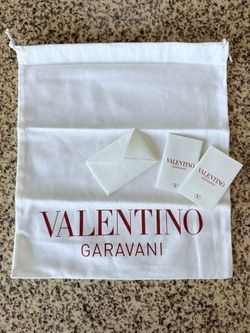 Valentino Garavani Authentic White Dust Bag Drawstring + Booklets Designer New