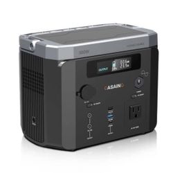 Casainc 300W Portable Power Station Outdoor Battery Generator with LED Lighting, Capable of Charging up to 7 Devices