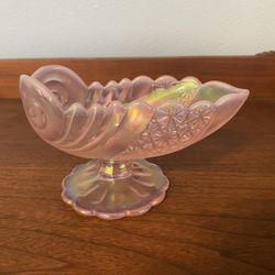 Fenton Glass Iridescent Compote Candy Dish