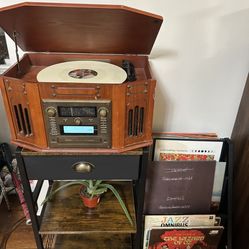 Record Player Stand Basically New Just A Lil Dusty 