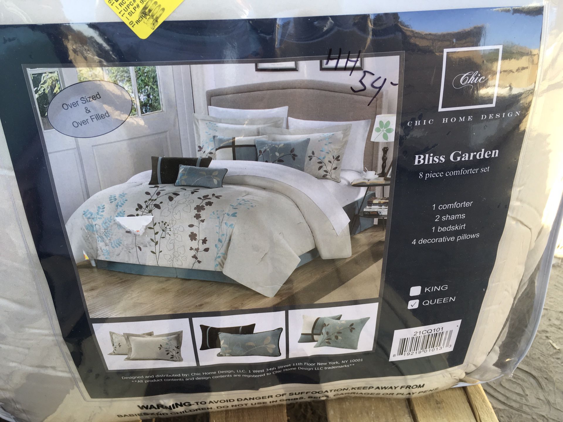 Chic home design bliss garden comforter set