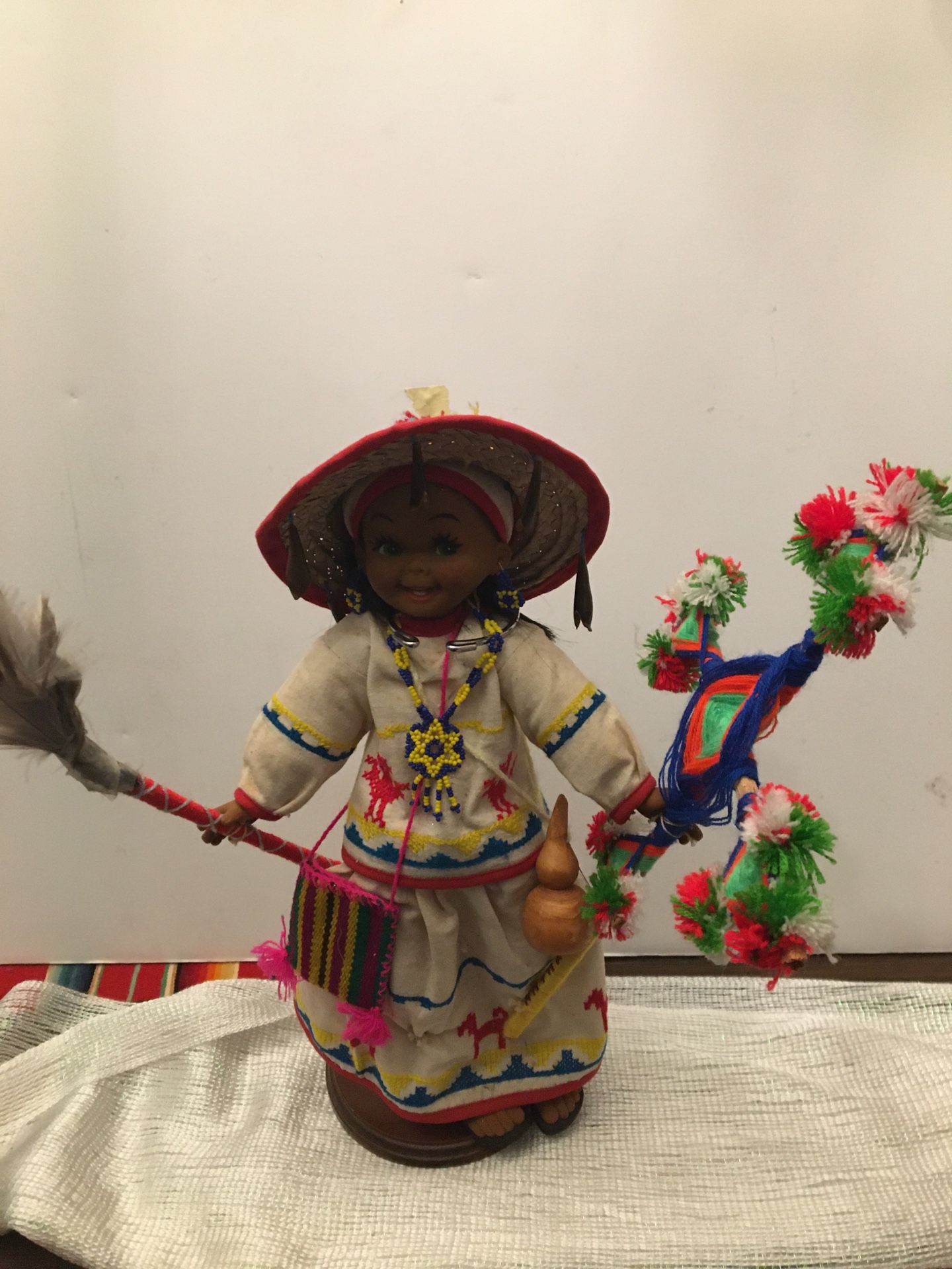 Huichol Girl Doll From Nayarit  Mexico