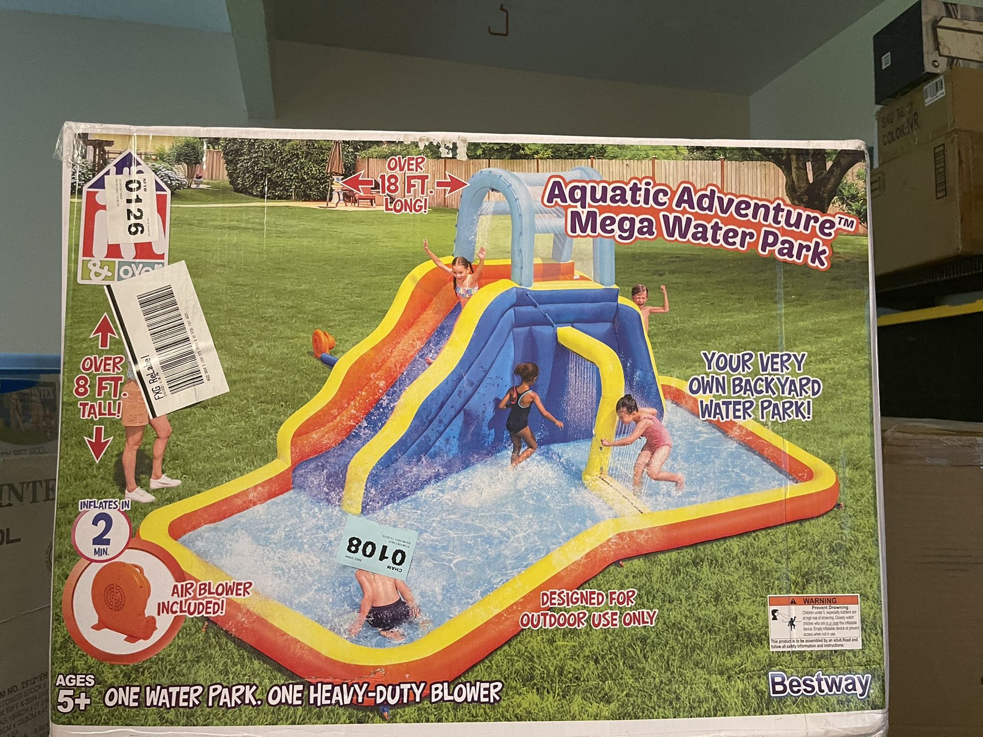 Aquatic Adventures Mega Water Park Inflatable With Blower!!!!