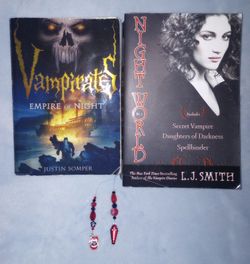 Vampire Books Night World Vampirates & Handmade Beaded Bookmarker 