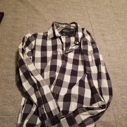 Mens American Eagle Long Sleeve Button Up Size L