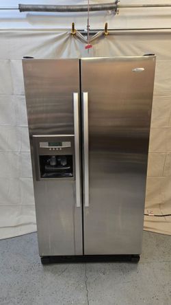 Whirlpool 25.3 cu Sid- by-Side Stainless Steel Refrigerator
