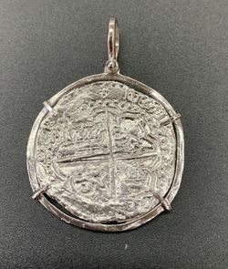 Atocha silver coin pendant