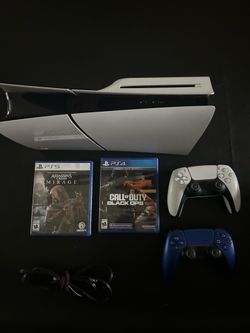 PS5 slim disc edition Bundle Includes 2 controllers  3 games