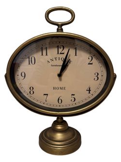 Vintage Style Pocket Watch Desk Clock Tabletop Antique Farmhouse Home Decor