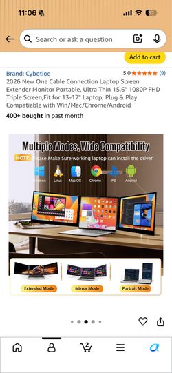 Triple Laptop Monitor