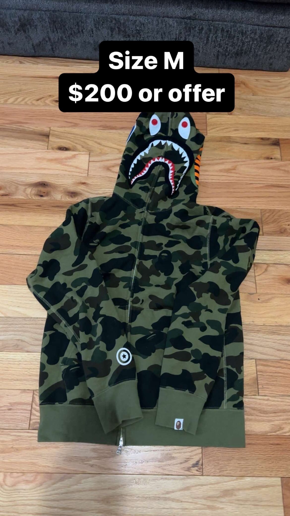 Size Medium Bape hoodie