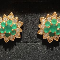 Lotus Flower Gold Earrings
